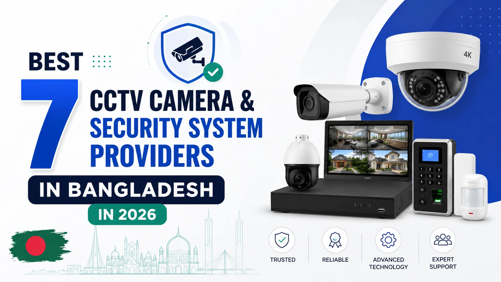 Best CCTV camera and security system providers in Bangladesh in 2026 featuring surveillance cameras, DVR, and security solutions.